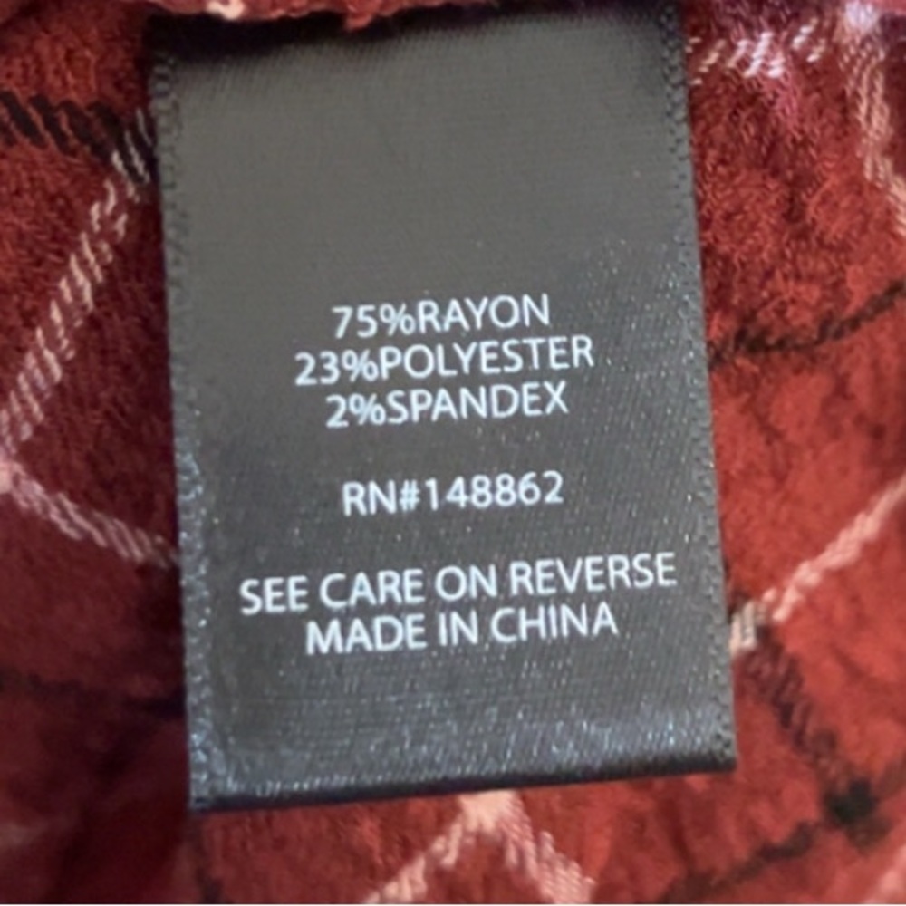 Torrid- Brown Plaid Women's Top - Picture 9 of 9